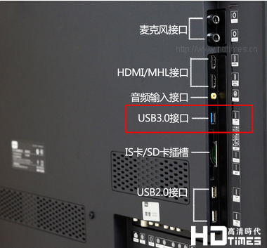 4K超高清电视 蓝色USB3.0接口