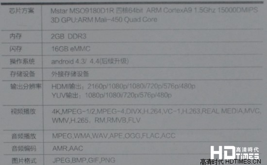 开博尔Q9参数配置