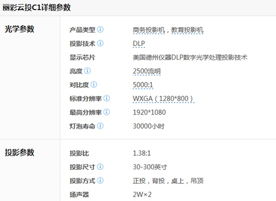 性能之王？丽彩云C1智能投影仪评测【多图】